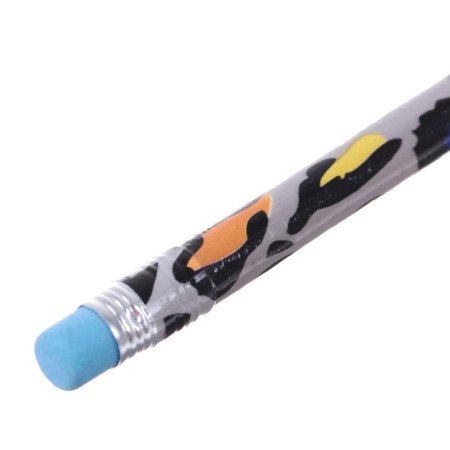 Black pencil with an eraser "Leopard", hardness of NV-3