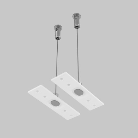 Cable suspension 2 pcs, technical tra34sw-2W, 8x2.2x200 cm, white color-1
