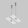 Cable suspension 2 pcs, technical tra34sw-2W, 8x2.2x200 cm, white color