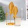Summary Metal, glass for 1 candle with a vase "Golden feathers" D-5 cm, 7.5x14x19.6 cm