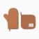 Kitchen kitchen kit, orange color, mittens of 18x29 cm, 19x19 cm tack