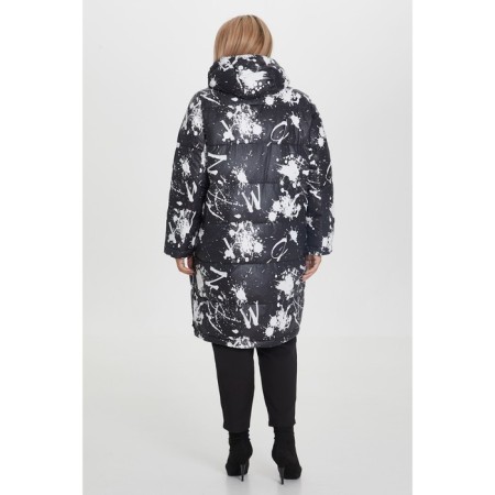 Female coat, size 66, black color-3