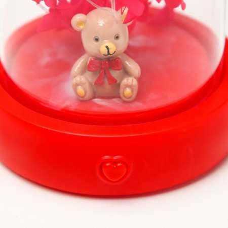 Nightlight "Bear" LED from batteries 3HAAA Red 9.5x9.5x16 cm Risalux-5