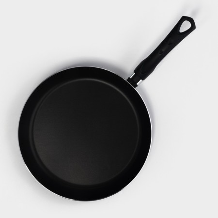 Consul pan, d = 28 cm, plastic handle, glass cover, anti -stick coating, black color-3