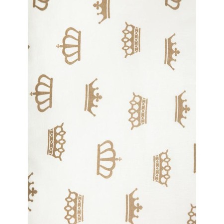 A set of pillowcases, size 40x60 cm, print, crown, white color - 2 pcs.-3