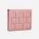 Women's wallet on the button, pink color