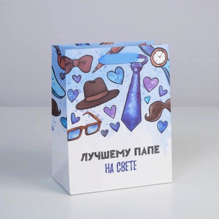 Gift laminated vertical, packaging, “best dad”, MS 18 x 23 x 10 cm-1