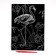 Flamingos engraving with the metallic effect of “gold” A4