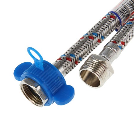Flexible Aquakratos, 80 cm, stainless steel nut, with a key to installation-1
