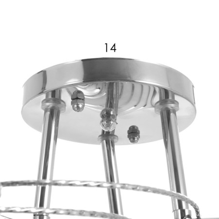 Buffy chandelier 3x40W E27 Chrome Model: 2751100-4