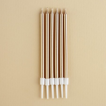 Candles for the cake "Happy Birthday", 6 pcs., 15 x 0.5 cm.-2