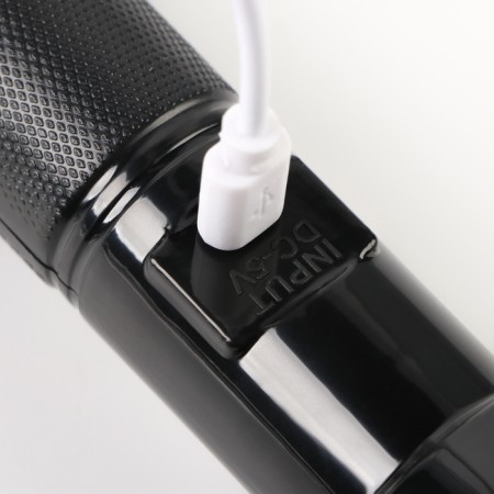 Manual battery flashlight, 5 watts, 800 mAh, 3535LED, 2 modes, IPX2, 19.8 x 6.4 cm-4