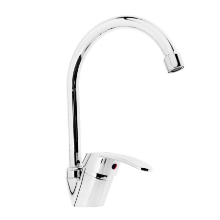 Kitchen mixer Zein Z3102, single -leaf, high spout, chrome-3