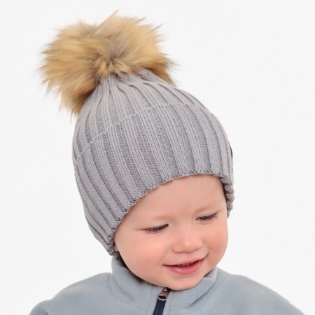 Children's hat minku rr 46-48, gray color-2