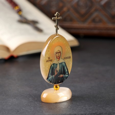 Egg with the Cross "Matron Moscow", Selenite-1