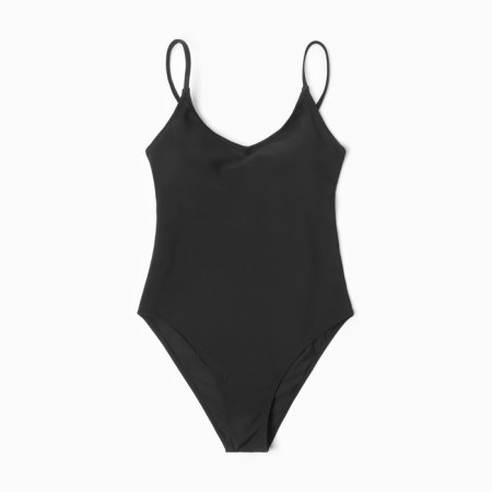 Swimsuit Women's Assigned lacing on the back minku, black color, size 48-5