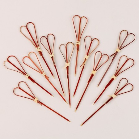 Skewers "heart", in the set 12 pcs., The color is red-1