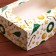 Folding box with the window "Stars and canes", 25 x 15 x 7 cm