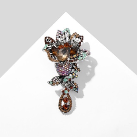 Tyulpan flower-wings “Flower”, colored in black silver-1