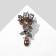 Tyulpan flower-wings “Flower”, colored in black silver