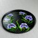 Tray "Iris on the black" art painting 28 cm