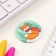 New Year of the setting icon d = 35 mm "Fox" 6.5x6.5 cm