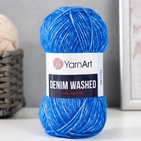 Yarn "Denim Washed" 30% acrylic 70% cotton 130m/50g (910 Cornetail)