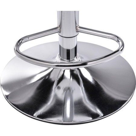 Soft Soft Metal/ABS-plastic stool/eco-leather, chrome/white 38x38x82 cm-9