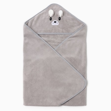 Lovelife towel "Bunny", col. gray, 80x80 cm, 100% PE, microfiber