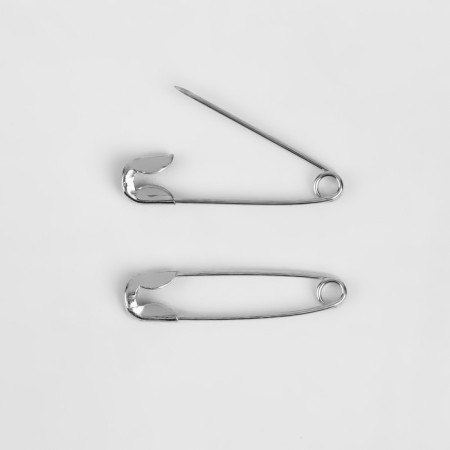 English pins, 19 mm, 50 pcs, silver color-1