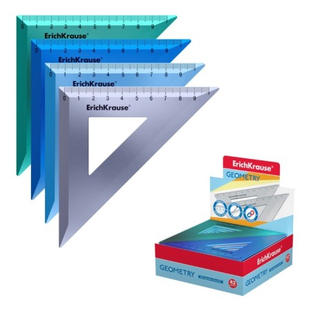 Triangle 45*/ 9 cm Erichkrause Ice Metallic, plastic, mix of 4 colors, in a box display