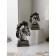 Set of figures "Horse head", polystone, 41 cm, silver color