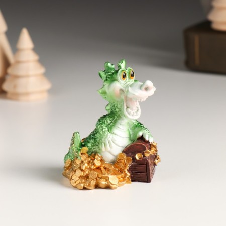 Souvenir Polystone "Dragon with Golden Mountains" MIX 4.7x3.3x6 cm-2