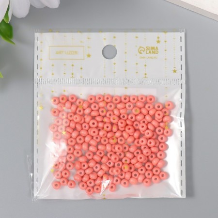 Glass beads 6/0 "salmon" 15 grams-2