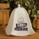 Bath cap "100% man" with print, white
