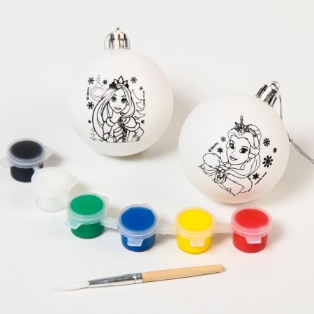 Set for creativity for the New Year "New Year's ball for coloring", 2 pieces 5.5 cm, princesses-1