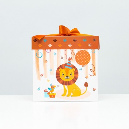 Self -assembly box "Children's" lion 15x15x15 cm-1
