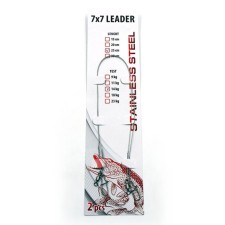 The leash of the steel Namazu Leader 7x7, D-0.36 mm, L-30 cm, T-14 kg, unit 2 pcs.