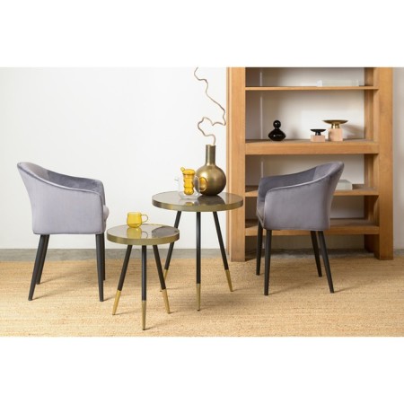 Hedda coffee table, 550 × 550 × 590 mm, black / matte gold color-7