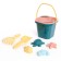 Set for playing in the sand "Emerald City": bucket, sieve, scoop, rake, 4 molds