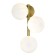 Wall lamp EVOLUCE. Sle1191-201-03. Fratta. 3x60 watts, E27, 25x38 cm, golden color