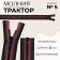 Lightning "Tractor", No. 5, detachable, automatic lock, 35 cm, red/black color