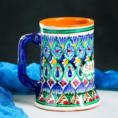 Rishtan ceramics mug "Disor", 500 ml, blue mix