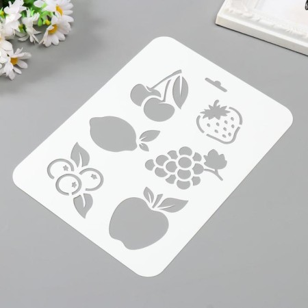 Stencil plastic "Fruits, berries" 16x22 cm-1