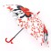 Children's umbrella. Minnie Mouse, red, 8 knitting needles d = 86 cm