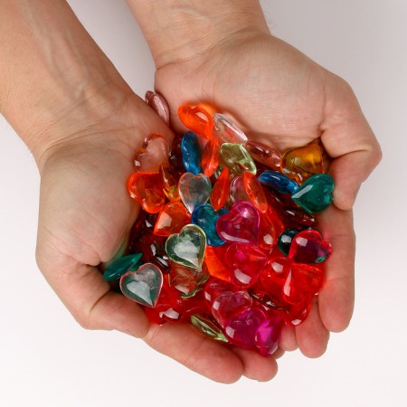 Plastic sores are decorative, set of 100 pcs., Size 1 pc. - 2 × 2 cm, color mix-8