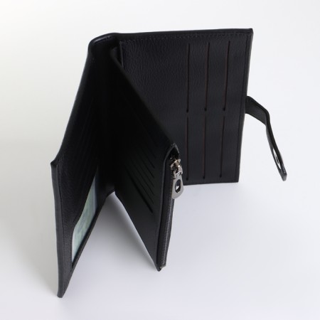 Male purse on a magnet, black color-5