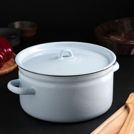 Pan 5.5 l, without decolleys, metal cover, induction, mix color-3