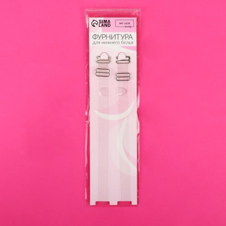 Straps silicone, fittings metal, 1.5 cm, 37 cm, steam, color transparent-5