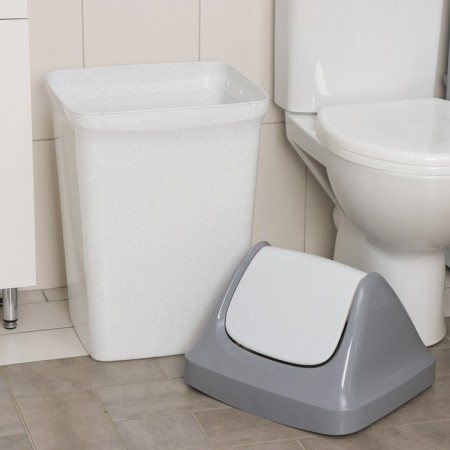 Swing garbage container, 50 l, marble color-1